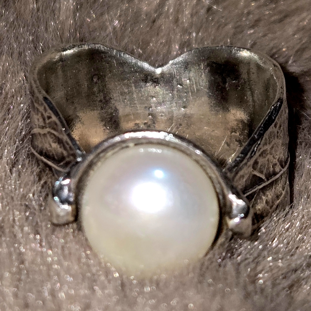 Silpada Silver Ring with White Pearl